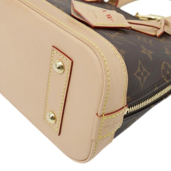 Louis Vuitton Alma BB Monogram Canvas Satchel Bag Brown - Picture 7 of 12